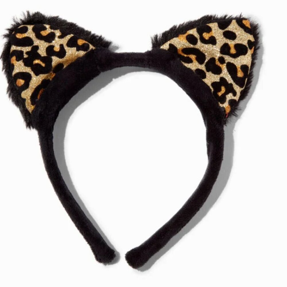 Halloween Alley Cat Accessories (Ears, Chain Necklace, Gloves & Earrings!)